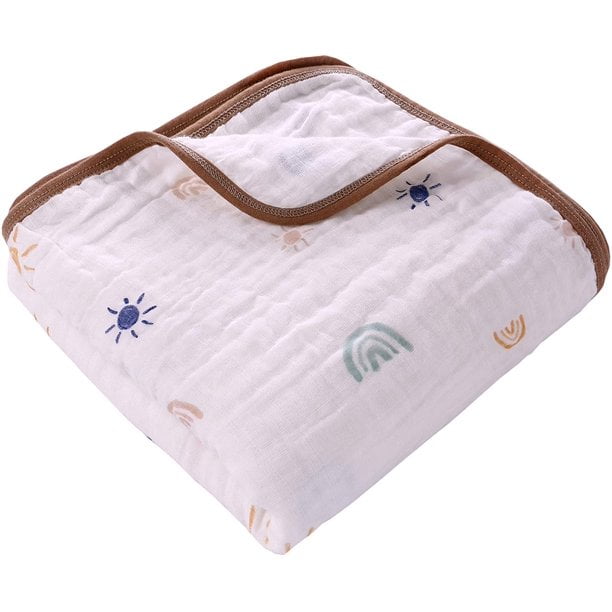 2 Layers,Rabbit Miracle Baby Muslin Swaddle Blankets Large Cotton Receiving Blanket Nursing Cover 55''x 39'' 2 Layers,Rabbit Miracle Baby Muslin Swaddle Blankets Large Cotton Receiving Blanket Nursing Cover 55''x 39''
